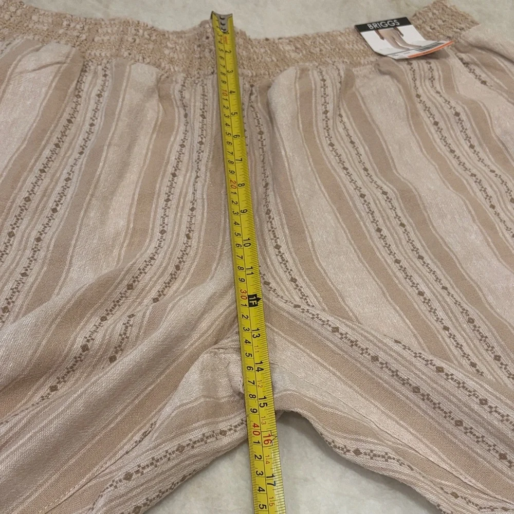 Briggs New York Women's Linen Blend Pull-On Pants โ Tan, Size XXL, Relaxed. NWT - Picture 11 of 15